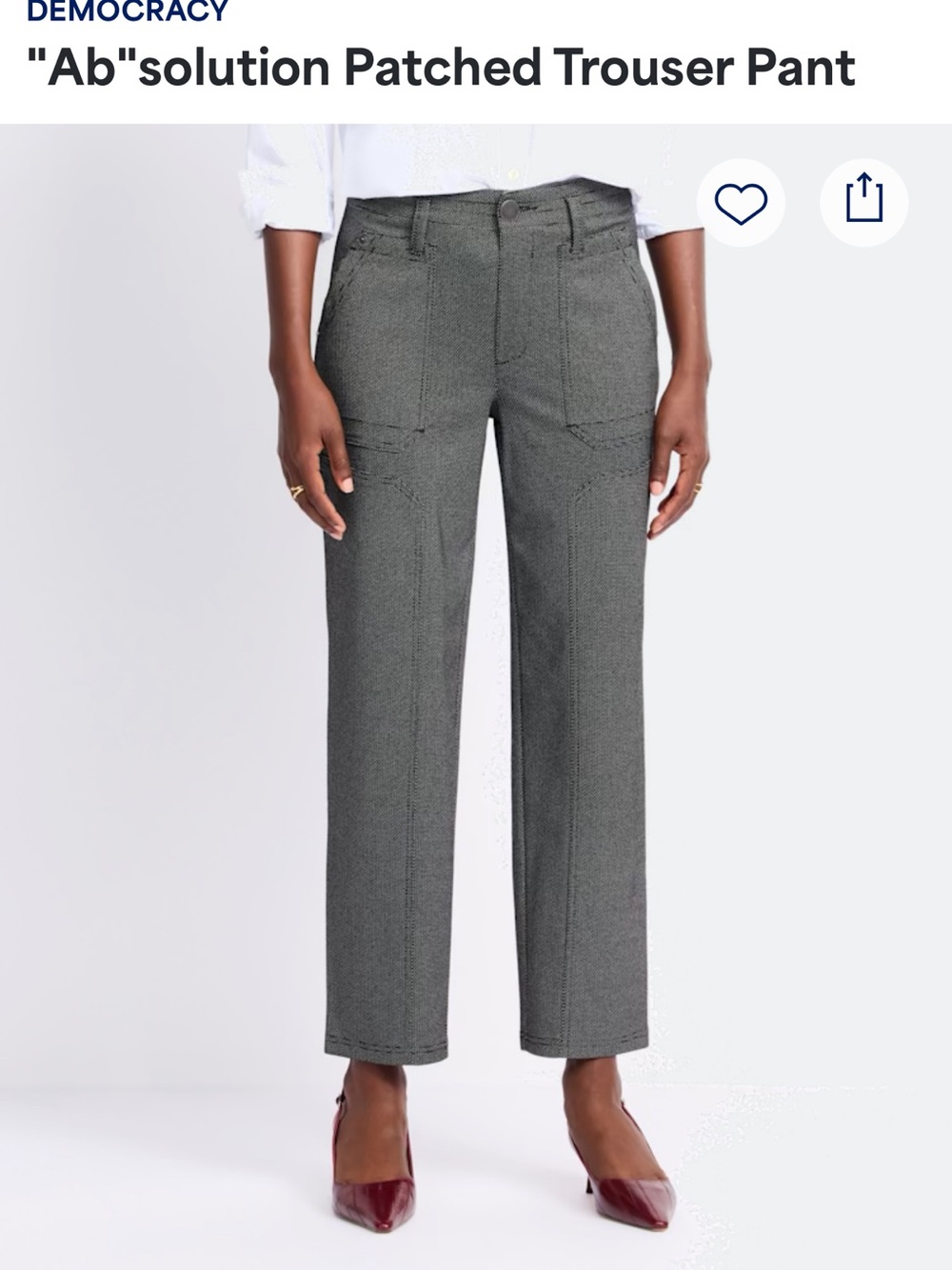 Democracy 'Ab'solution Patched Trouser Pant in Gray👽